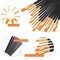 Acrylic Paint Brush Set, (20 Packs /200 pcs) Nylon Hair Brushes for Oil and Watercolor, Perfect Suit of Art Painting, Best Gift for Painting, Black
